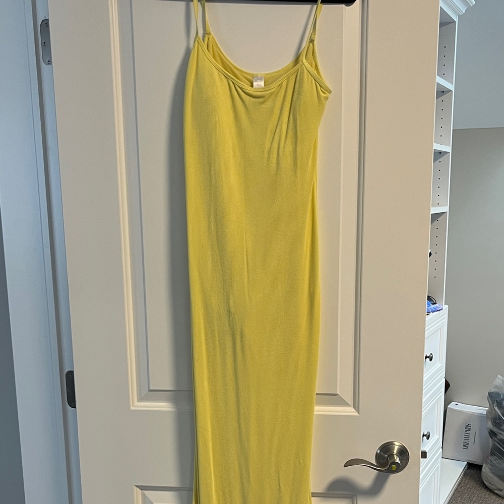 Yellow Popilush Maxi Dress w/ built in shaping & bra